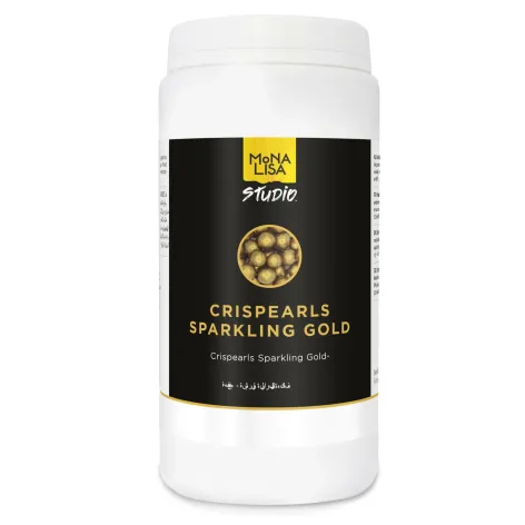 Mona Lisa Studio Crispearls Sparkling Gold in a 350g tub